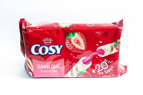 Bánh quế cosy vị dâu 132g
