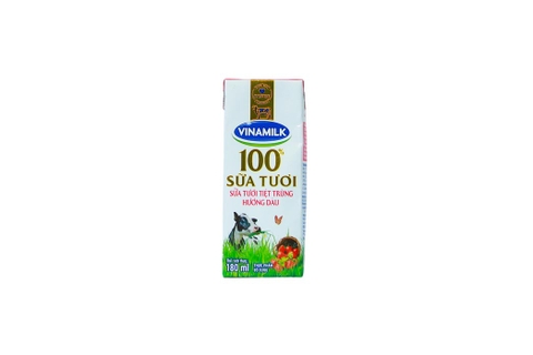 sữa tươi vinamilk hương dâu 180ml