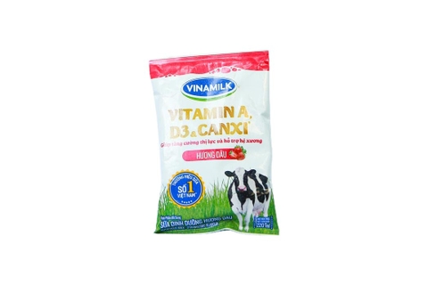 Sữa tươi Vinamilk bịch dâu 220ml