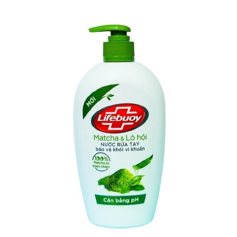 Nước rửa tay Lifebuoy matcha nha đam 500g