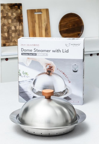 Xửng hấp inox 304 vung vòm Kaiyo 31cm KSC-6995