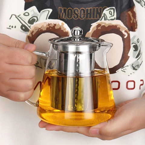 Bình pha trà thủy tinh Borosilicate cao cấp chịu nhiệt GHA813