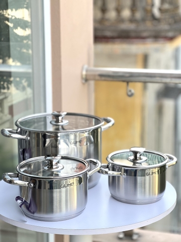 Bộ 3 nồi cao cấp Gume Hàn Quốc GMP19
