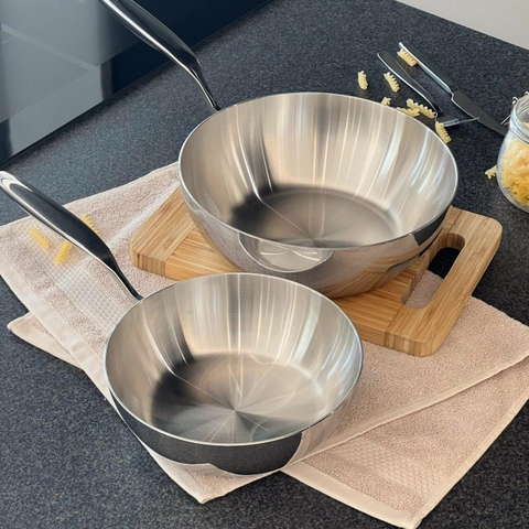 Chảo đúc inox nguyên khối Kaiyo sâu lòng ( loại không có nắp)