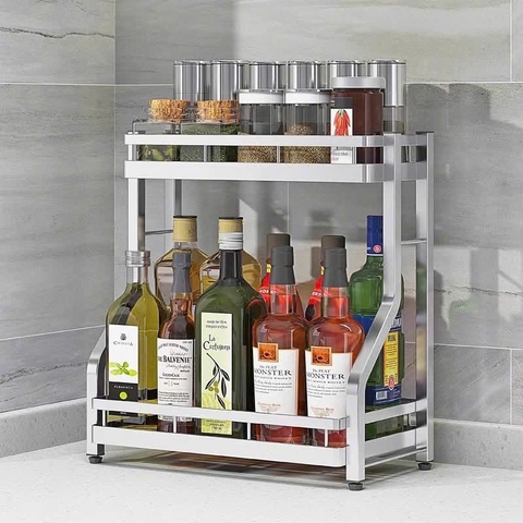 Kệ gia vị 2 tầng inox 304 GV03