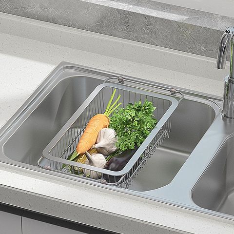 Rổ gác đa năng đặt trên bồn rửa inox 304 cao cấp RG01 - GHA8001