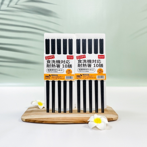 Set 10 đũa kháng khuẩn Shikaisai Nhật Bản
