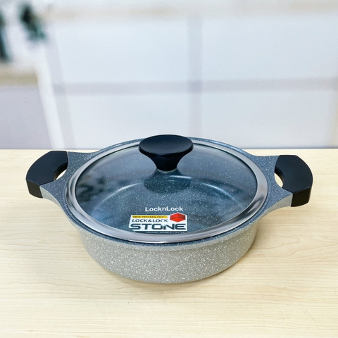Nồi đá Lock&Lock stone 24cm thành thấp mã LCA6242D