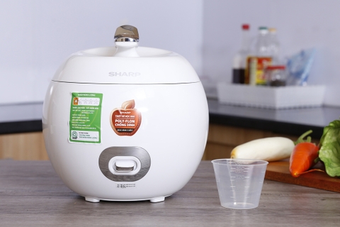Nồi cơm điện mini Sharp 0.72 lít KS-A08V - Hàng chính hãng (Giao màu ngẫu nhiên Đỏ, Trắng)