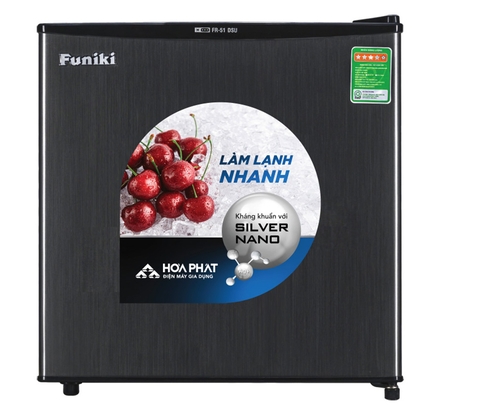 Tủ Lạnh Funiki 50 Lít FR-51DSU , có ngăn đá mini , có đóng tuyết MÀU GHI ĐEN