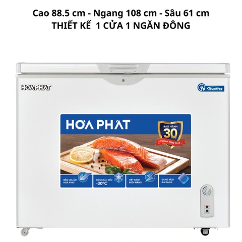 Tủ đông Hòa Phát HPF AD8544 544L Inverter dàn đồng -30oC