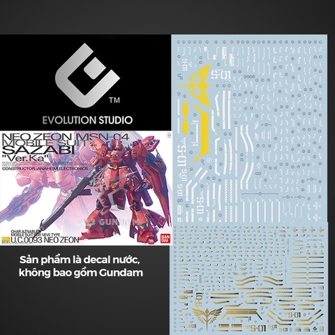DECAL NƯỚC EVO MG SAZABI VER KA