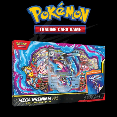 Thẻ Bài Pokemon TCG Mega Greninja ex Premium Collection (8 Packs)