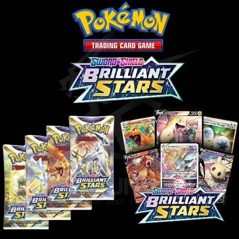 Thẻ Bài Pokemon TCG Sword & Shield SWSH09 Brilliant Stars Booster Pack - Hàng Chính Hãng Mỹ - Nintendo