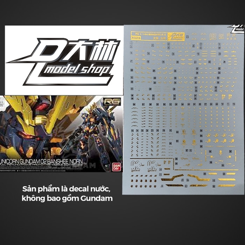 DECAL NƯỚC DALIN D.L MODEL RG UNICORN 02 BANSHEE