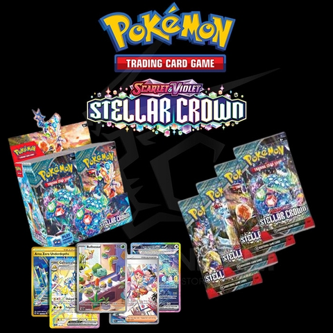 Thẻ Bài Pokemon TCG Scarlet & Violet SV07 Stellar Crown Booster Box (36 Packs) - Hàng Chính Hãng Mỹ - Nintendo
