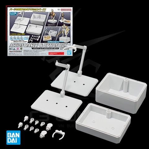 ĐẾ ACTION BASE 07 & Option Box [White] BANDAI FOR RG-HG-SD GIÁ ĐỠ MÔ HÌNH