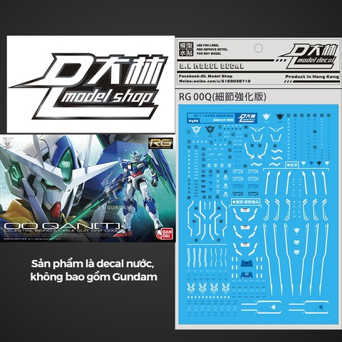 DECAL NƯỚC DALIN D.L MODEL RG QANT