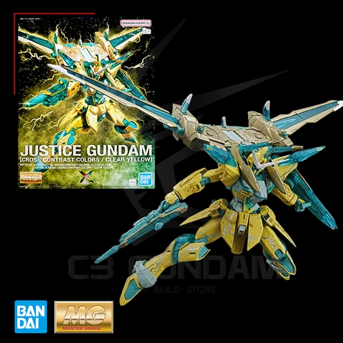 MG 1/100 Justice Gundam [Cross Contrast Colors / Clear Yellow] [P-Bandai]