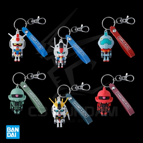 Móc Khóa Gundam 3D Rubber Mascot Keychain Gunpla-kun Zakupla-kun Charzaku-kun GMpla-kun v-Gunpla-kun Aerial-kun