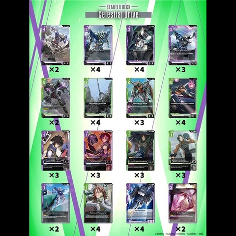 Thẻ Bài Gundam Card Game: [ST07] Starter Deck 07: Celestial Drive [ENG]