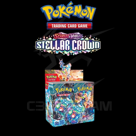 Thẻ Bài Pokemon TCG Scarlet & Violet SV07 Stellar Crown Booster Box (36 Packs) - Hàng Chính Hãng Mỹ - Nintendo