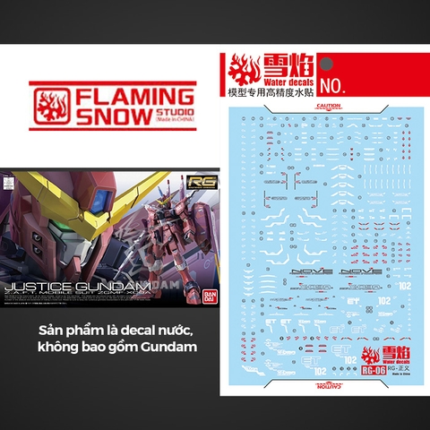 DECAL NƯỚC FLAMING SNOW RG JUSTICE