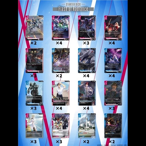 Thẻ Bài Gundam Card Game: [ST08] Starter Deck 08: Flash of Radiance [ENG]