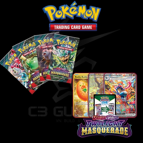 Thẻ Bài Pokemon TCG Scarlet & Violet SV06 Twilight Masquerade Booster Pack (Sleeve Pack) - Hàng Chính Hãng Mỹ - Nintendo