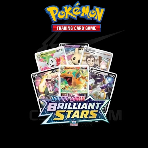 Thẻ Bài Pokemon TCG Sword & Shield SWSH09 Brilliant Stars Booster Pack - Hàng Chính Hãng Mỹ - Nintendo