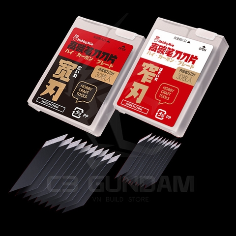 DỤNG CỤ MÔ HÌNH GUNDAM HOBBY MIO CÁN DAO ĐA NĂNG HMK-08 LƯỠI DAO GỌT NHỰA THỪA CARBON KNIFE BLADE 1710 1711 (30 PCS) BỘ DAO GỌT LƯỠI NHỎ HMK-01R HMK-01B HMK-03K HMK-03G