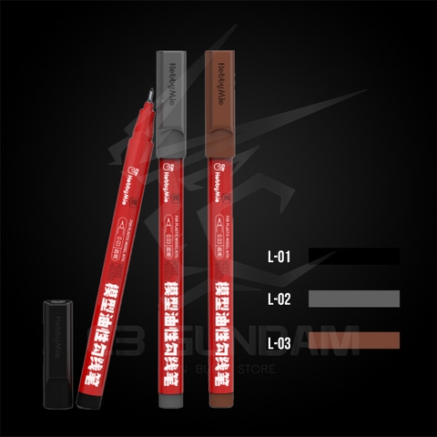 BÚT KẺ LẰN CHÌM - KẺ LINE MÔ HÌNH GUNDAM MARKER HOBBY MIO L-01 L-02 - L03 BLACK GRAY BROWN