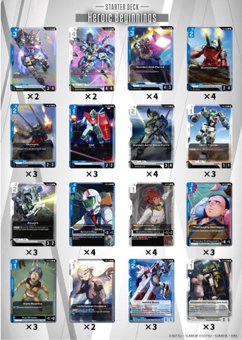 Thẻ Bài Gundam Card Game: [ST01] Starter Deck 01: Heroic Beginnings [ENG]