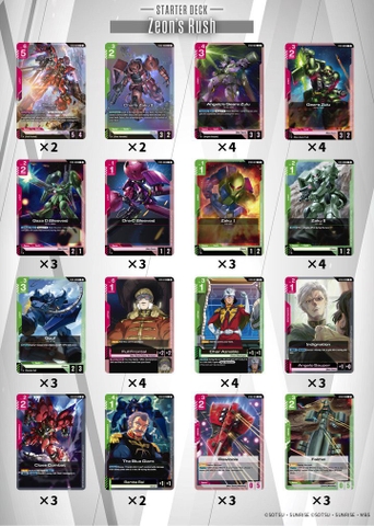 Thẻ Bài Gundam Card Game: [ST03] Starter Deck 03: Zeon's Rush [ENG]