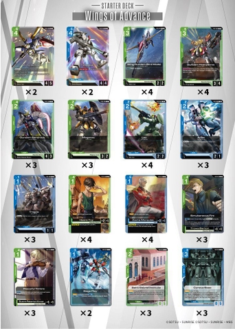 Thẻ Bài Gundam Card Game: [ST02] Starter Deck 02: Wings of Advance [ENG]