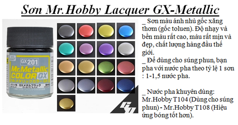 SƠN MÔ HÌNH GUNDAM MRHOBBY GX METAL