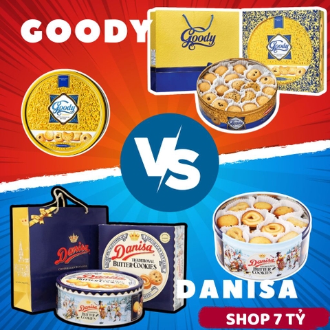 So Sánh Bánh Danisa 454g và Bánh Goody Gold 630g: Quà Tết Nào Tốt Hơn?