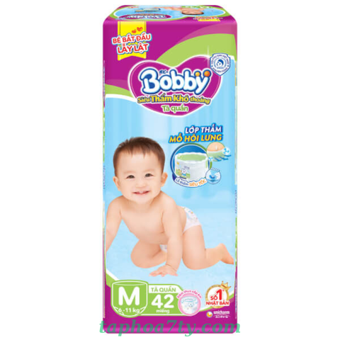 Bỉm Tã Quần Bobby Size M 42 Miếng (6-11kg)