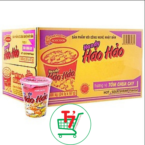 Thùng 24 ly Mì Hảo Hảo Tôm Chua Cay 67g