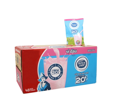 Thùng 48 bịch Sữa Tiệt Trùng Cô Gái Hà Lan 220ml