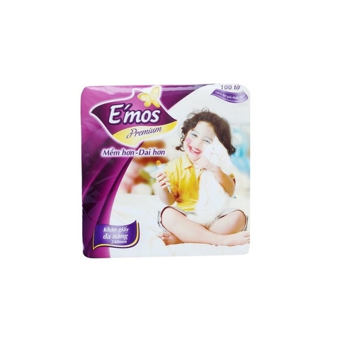 Khăn Giấy Đa Năng Emos Premium 100 Tờ