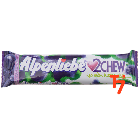 Hộp 16 Thanh Kẹo Mềm Hương Nho Alpenliebe 2Chew 24.5g