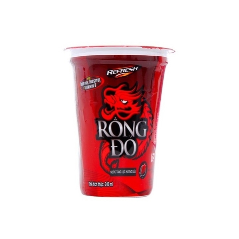 Nước Tăng Lực Hương Dâu Rồng Đỏ ly 240ml