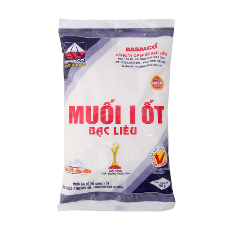 Muối Iốt Bạc Liêu gói 500g