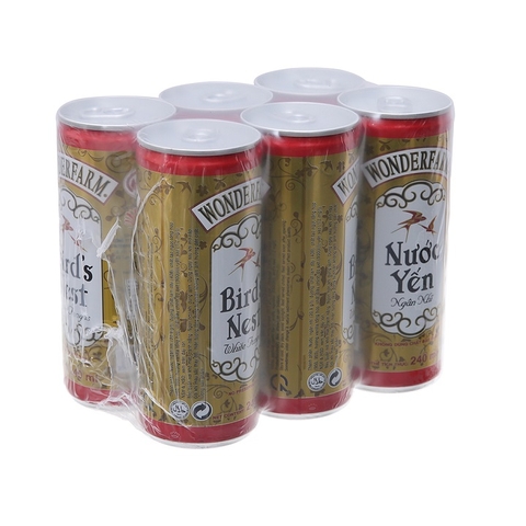 Lốc 6 Lon Nước Yến Ngân Nhĩ Wonderfarm 240ml