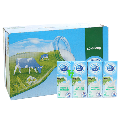 Thùng 48 hộp Sữa Tươi Tiệt Trùng Có Đường Dutch Lady 180ml