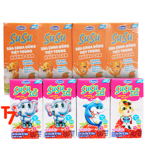 Lốc 4 hộp Sữa Chua Uống SuSu 110ml