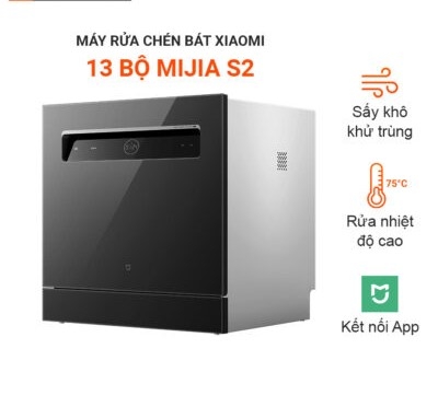 Máy rửa bát, rửa chén âm tường thông minh Mijia 13 bộ S2– Động cơ 4500Pa, rửa sấy nhiệt độ cao