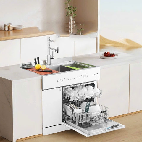 Bồn rửa Mensarjor đa năng tích hợp Máy rửa bát ,máy lọc nước, máy làm sạch bằng sóng siêu âm