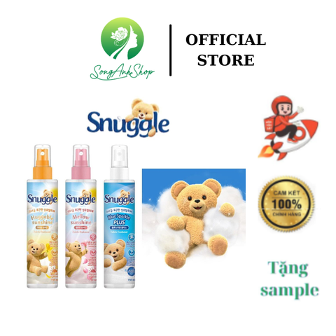 Xịt thơm quần áo Snuggle lưu hương lâu 150ml